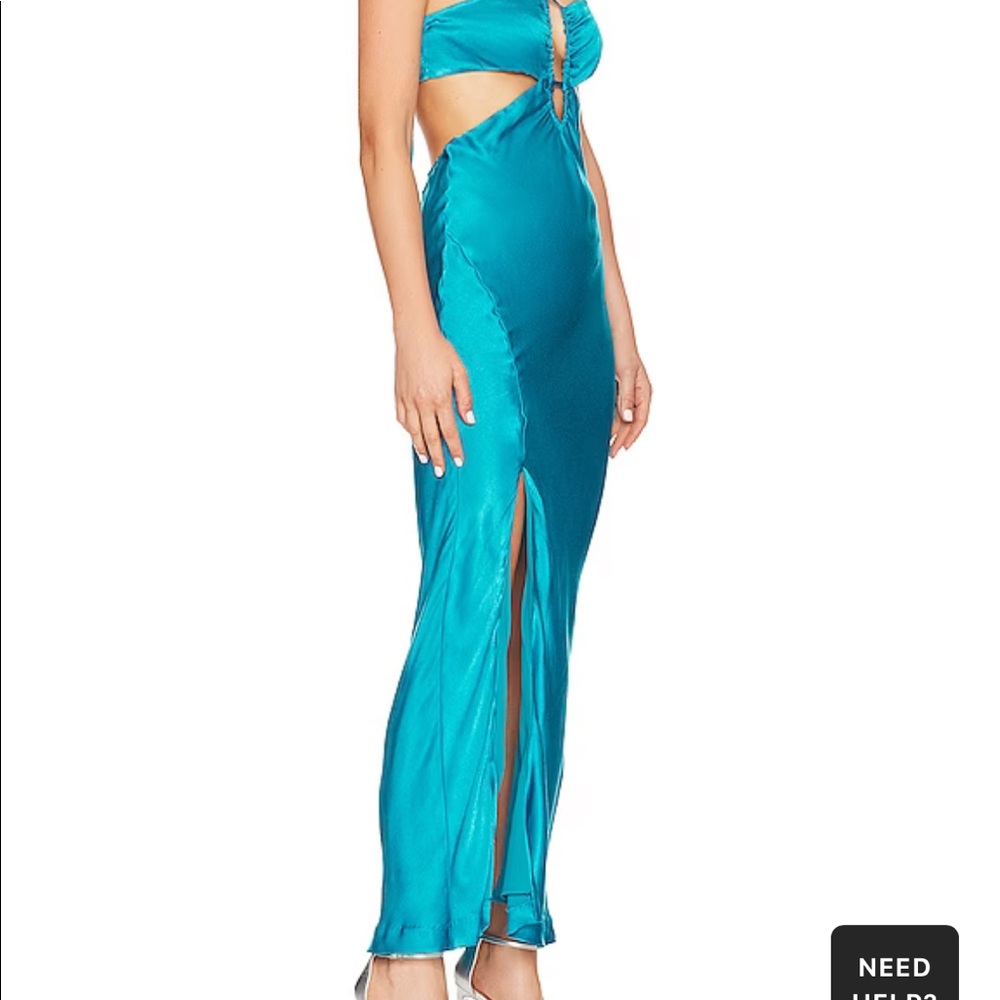 Blue cut out midi length dress - Picture 4 of 4